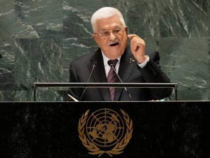 Palestinian President Mahmoud Abbas addresses the 79th session of the United Nations General Assembly on September 26, 2024, at UN headquarters.