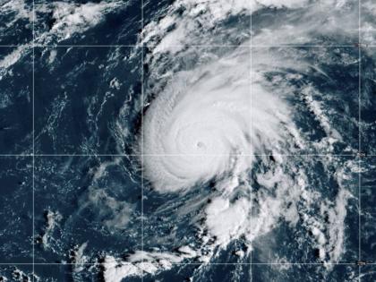 This Satellite image provided by NOAA Hurricane Gabrielle on Monday, September 22, 2025. (NOAA via AP)