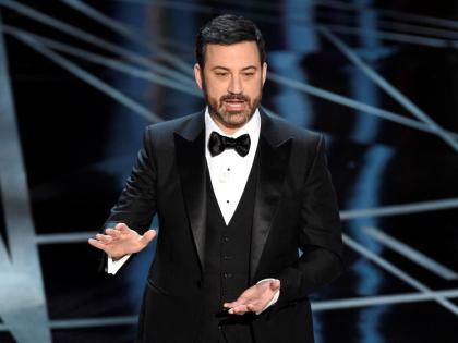 Host Jimmy Kimmel speaks at the Oscars in Los Angeles on February 26, 2017. (Photo by Chris Pizzello/Invision/AP, File)