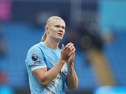 Manchester City's Erling Haaland walks off the pitch after the Premier League soccer match between Burnley and Manchester City in Manchester, England, Saturday, September 27, 2025. (AP Photo/Jon Super)