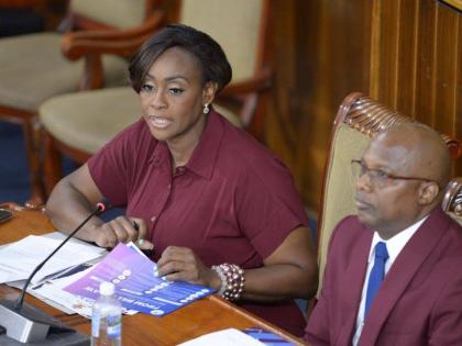 Speaker of the House of Representatives,Juliet Holness, addresses the Opening Ceremony for the Orientation of Members of Parliament (MPs) at Gordon House in downtown Kingston on Tuesday (September 30). 