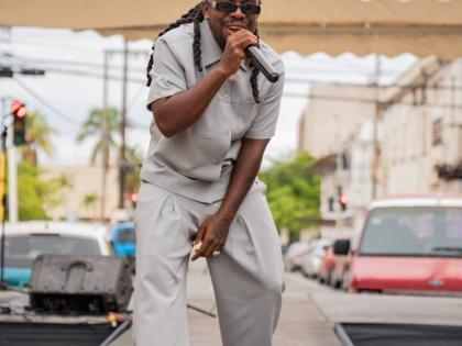Singjay Jahmiel performing at the recently staged Artwalk Festival in downtown Kingston.