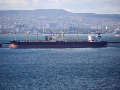 AP 
An oil tanker is moored at the Sheskharis complex, part of Chernomortransneft JSC, a subsidiary of Transneft PJSC, in Novorossiysk, Russia.