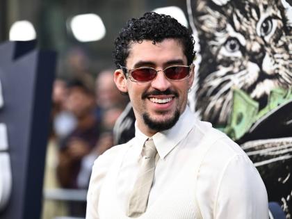 Benito Antonio Martinez Ocasio (aka Bad Bunny) attends the première of ‘Caught Stealing’ at Regal Union Square on August 26, 2025, in New York. 