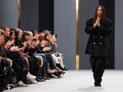  Designer Olivier Rousteing appears after the Balmain Fall/Winter 2025-2026 Womenswear collection is presented in Paris on March 5, 2025.