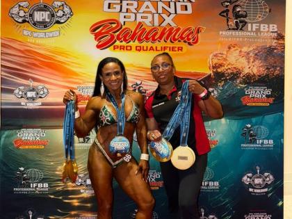 Audrie Allwood (left) credits her trainer, Loleta Riley, for playing a crucial role in her preparation for the competition.