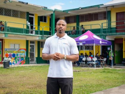 Dr Franz Collins, founder and medical director of MobiCare Medical Centre, at an outreach initiative providing assistance to those affected by Hurricane Melissa at Petersfield High School in Westmoreland on November 22.