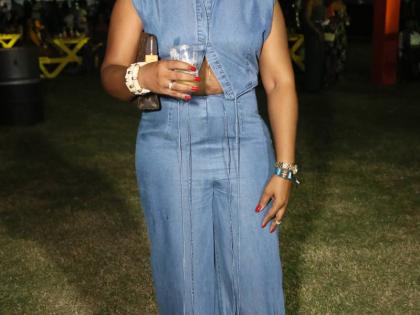 Wonda Williams, realtor at Keller Williams Jamaica, nailed the double-denim vibe.
