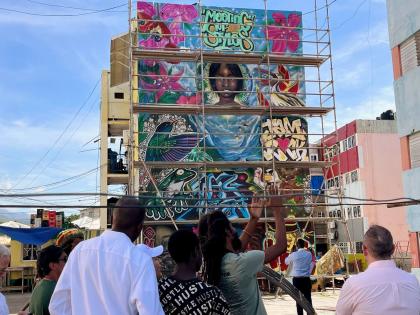 One of the murals at Tivoli Gardens. The project focused on artistic excellence, cultural exchange, and meaningful community engagement.