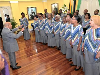 The National Chorale of Jamaica performing at its Medal of Excellence Award Ceremony at King’s House on May 25, 2025 