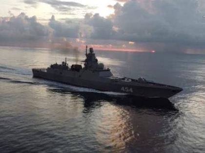 A Russian warship in June 2024. 