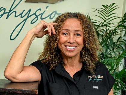 Dr Bernadette Bryan Frankson, physical therapist – Paws for Physio Canine Rehabilitation Unit.