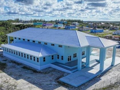 Aerial view of the Abaco Hurricane Shelter and Community Centre