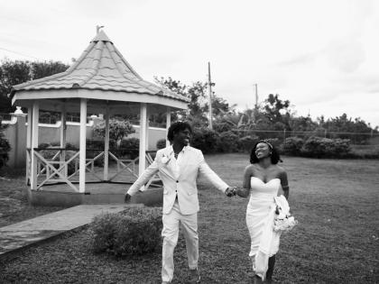 Andru-Lee and Selena, running hand in hand toward their next chapter. The couple officially tied the knot on November 29 of last year.