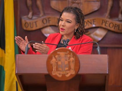Minister without Portfolio in the Office of the Prime Minister with Responsibility for Efficiency, Innovation and Digital Transformation, Ambassador, Audrey Marks.