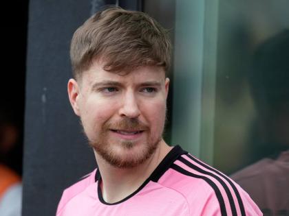 Jimmy Donaldson, the popular YouTube video maker who goes by MrBeast, is seen at an MLS soccer match between Inter Miami and CF Montreal, March 10, 2024, in Fort Lauderdale, Florida, USA.