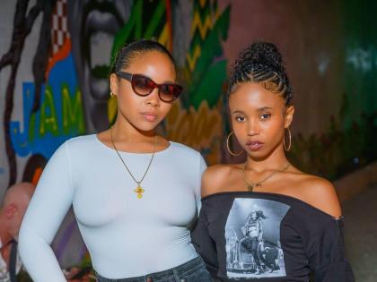 Singer Mystic Marley (left) and fashion designer Lailah Marley strike a pose for the lens.