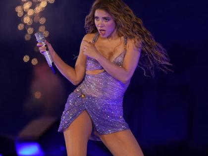 Colombian superstar Shakira performs during her Las Mujeres Ya No Lloran, or Women Don’t Cry Anymore world tour in Mexico City, Friday, February 27, 2026.