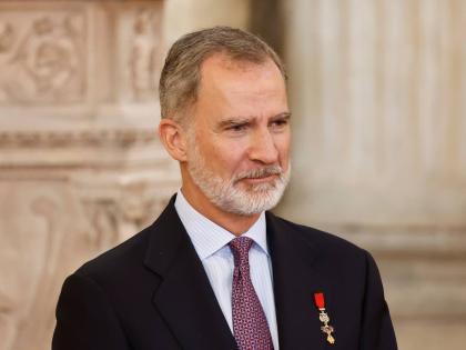 Spanish King Felipe attends commemorations marking the 10th anniversary of the proclamation of Spain's King Felipe VI at Royal Palace in Madrid on June 19, 2024. (Juan Medina/Pool Photo via AP, File)