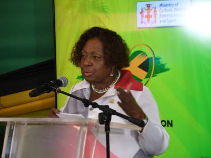 Minister of Culture, Gender, Entertainment and Sport Olivia Grange.
