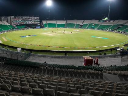 
A view of the Gaddafi Stadium during the opening Pakistan Super League cricket math between Lahore Qalandars and Hyderabad Kingsmen in Lahore, Pakistan, on March 26. 