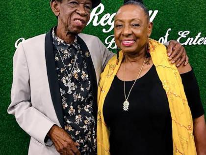 Foundation singer, Stranger Cole and Minister of Culture, Gender, Entertainment and Sport, Olivia Grange.