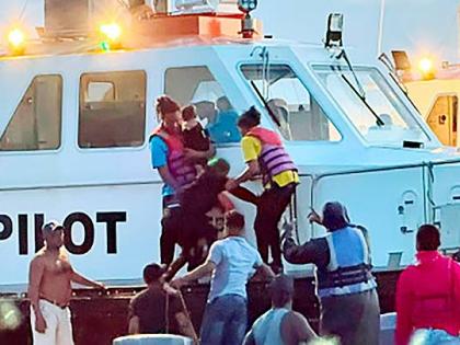 Children were among the dozens rescued after the ‘MV Barima’ capsized last month.