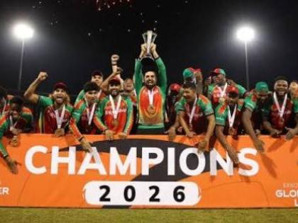  The Guyana Amazon Warriors celebrate after capturing their second straight Global Super League title.