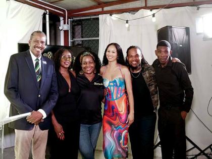 Members of the board of the newly formed Jamaica Actors Guild Association, from left, Michael Nicholson, Nicolette Neilson, Sherando Ferril, Christina Cooper, Kadeem Wilson and Cornelius Grant at its official launch last Thursday at the Canopy Courtyard in