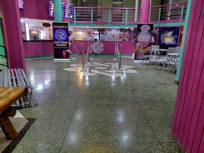 Cove cinema in Island Village, Ocho Rios. 	