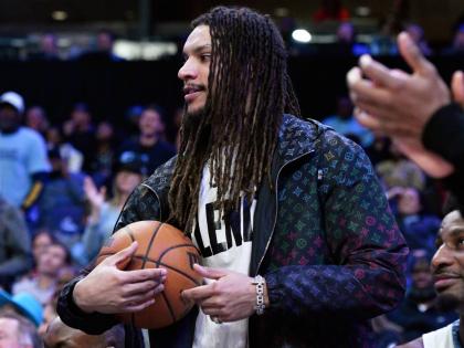 AP 
Memphis Grizzlies forward Brandon Clarke looks on from the bench in the second half of an NBA basketball game against the Minnesota Timberwolves, February 3, in Memphis, Tennessee. 