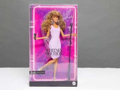 A Whitney Houston Barbie doll appears in New York on July 30.