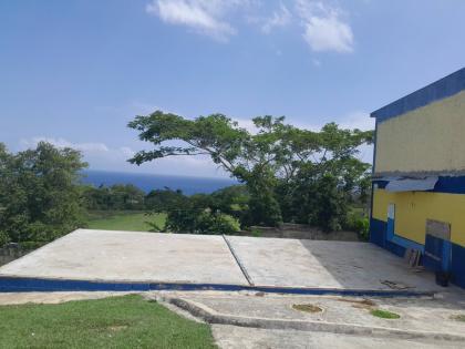 The floor of the two classrooms that were destroyed by Hurricane Melissa.