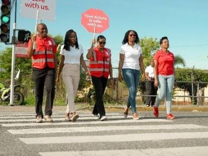 The Scotia Team assisted at crosswalks in Manchester, Kingston and St. Andrew, St. Ann and St. Catherine just before the end of the school year. 
