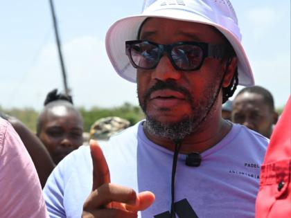 Isat Buchanan, Opposition spokesman on human rights, and members of the People’s National Party visited Cooper’s Pen, Trelawny, on Thursday to speak to residents who were impacted by the demolition exercise on Tuesday morning. – Ashley Anguin photo