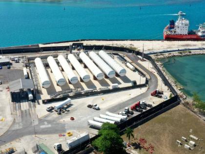 Gas terminal in Montego Bay.