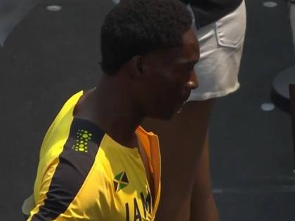 Jabari Matheson after winning a en’s 400-metre heat at the World Athletics U20 Championships in Eugene, Oregon.