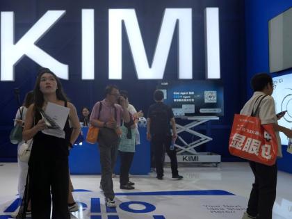 Visitors at the booth for Chinese AI Startup Moonshot’s Kimi K3 during the World AI Conference in Shanghai, China, on July 17, 2026. 