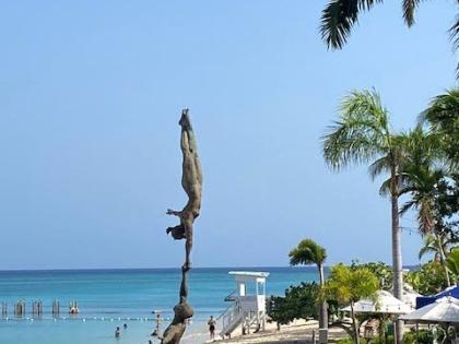 
Basil Watson’s sculpture at Doctor’s Cave Beach, Montego Bay.
