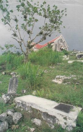 Archibald Monteath’s grave at Carmel Moravian Church in Westmoreland.