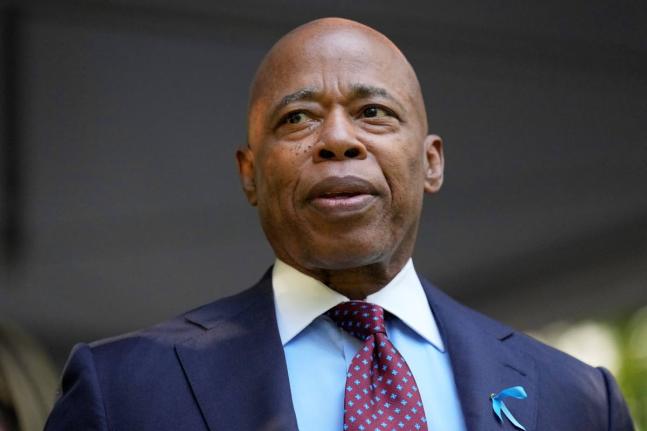 New York City Mayor Eric Adams attends the ceremony to mark the 24th anniversary of the 9/11 attacks on September 11, 2025, in New York. 