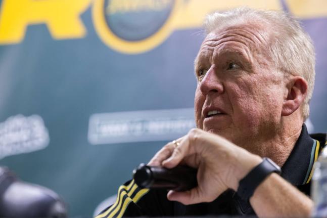 Reggae Boyz coach, Steve McClaren speaks to media during a press conferece to unveil a 26-man squad for the next round of Concacaf Workd Cup Qualifiers in November.