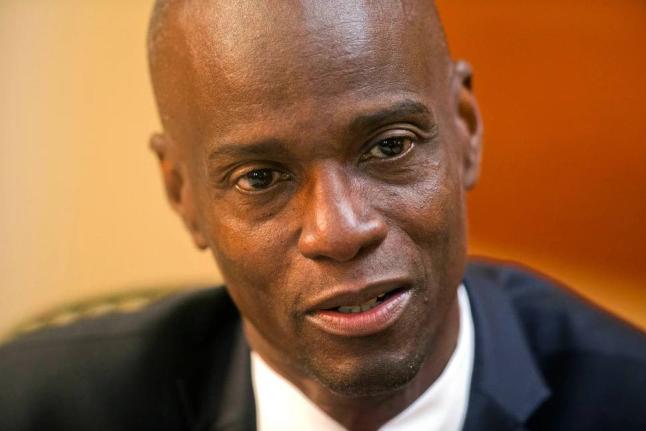 Haiti’s former President Jovenel Moïse speaks during an interview at his home in Petion-Ville, a suburb of Port-au-Prince, Haiti, February 7, 2020.
