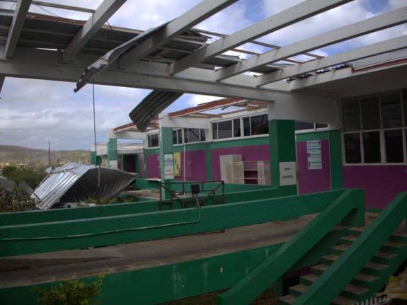 The William Knibb Memorial High School in Falmouth, Trelawny, suffered significant damage during the passage of Hurricane Melissa on October 28.