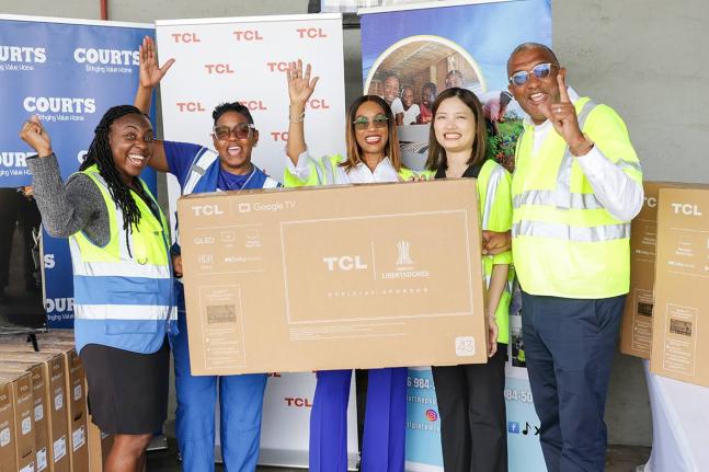 From left: Deidre Parchment, finance manager at Food For The Poor Jamaica; Marsha Burrell-Rose, Manager – marketing, PR and missions at Food For The Poor; Ann Marie Walters, managing director for Unicomer Jamaica; Jane Cui, sales manager, Caribbean Terri