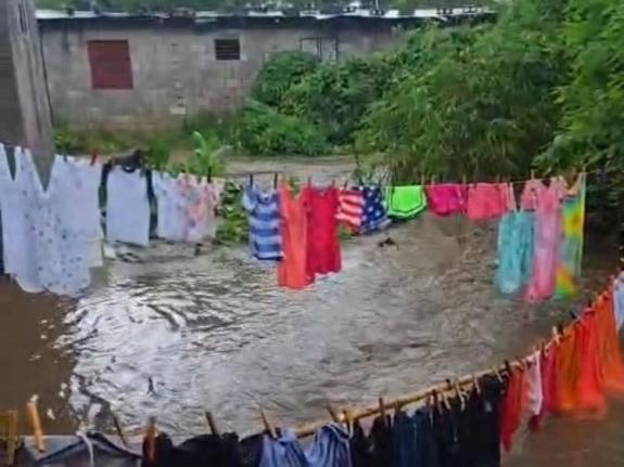 Flooding caused by heavy rains in St Mary.