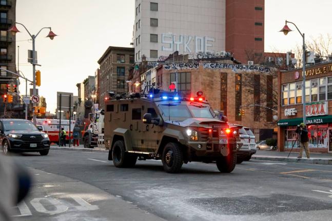 An armoured vehicle carrying Venezuelan President Nicolas Maduro and his wife Cilia Flores arrives at Manhattan Federal Court on January 5, 2026, in New York. 

