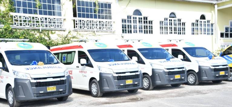 Four new ambulances handed over to the North East Regional Health Authority (NERHA) for public health facilities across the region at a ceremony on January 13 in Ocho Rios. 
