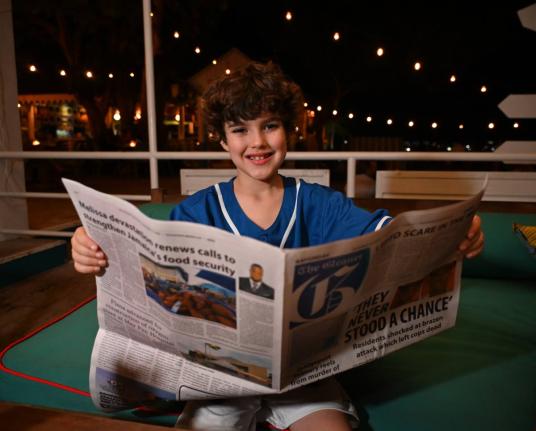 Catching up with The Gleaner on Monday, eight-year-old entertainer Lake Anthony said he was happy to have visited the island to help with relief efforts.