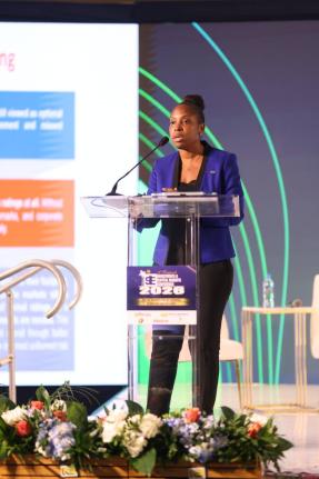 ContributedStacy-Ann Tait, chief investment officer at NCB Capital Markets, speaking at the Jamaica Stock Exchange 21st Regional Investments and Capital Markets Conference.  